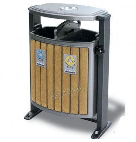 YDG-04 环保钢木分类垃圾桶