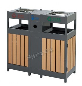 YDG-07 环保钢木分类果皮箱